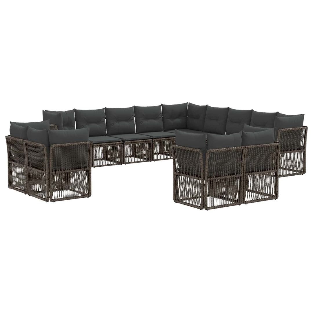 Havesofa Sæt 13 stk. Grå polyrattan