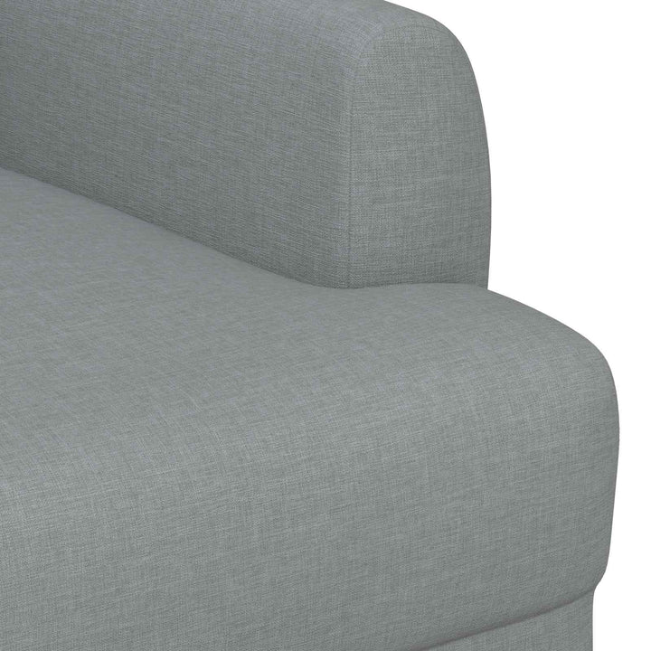 Lænestol med knap tufting Lysegrå 116 x 67 x 80 cm Stof