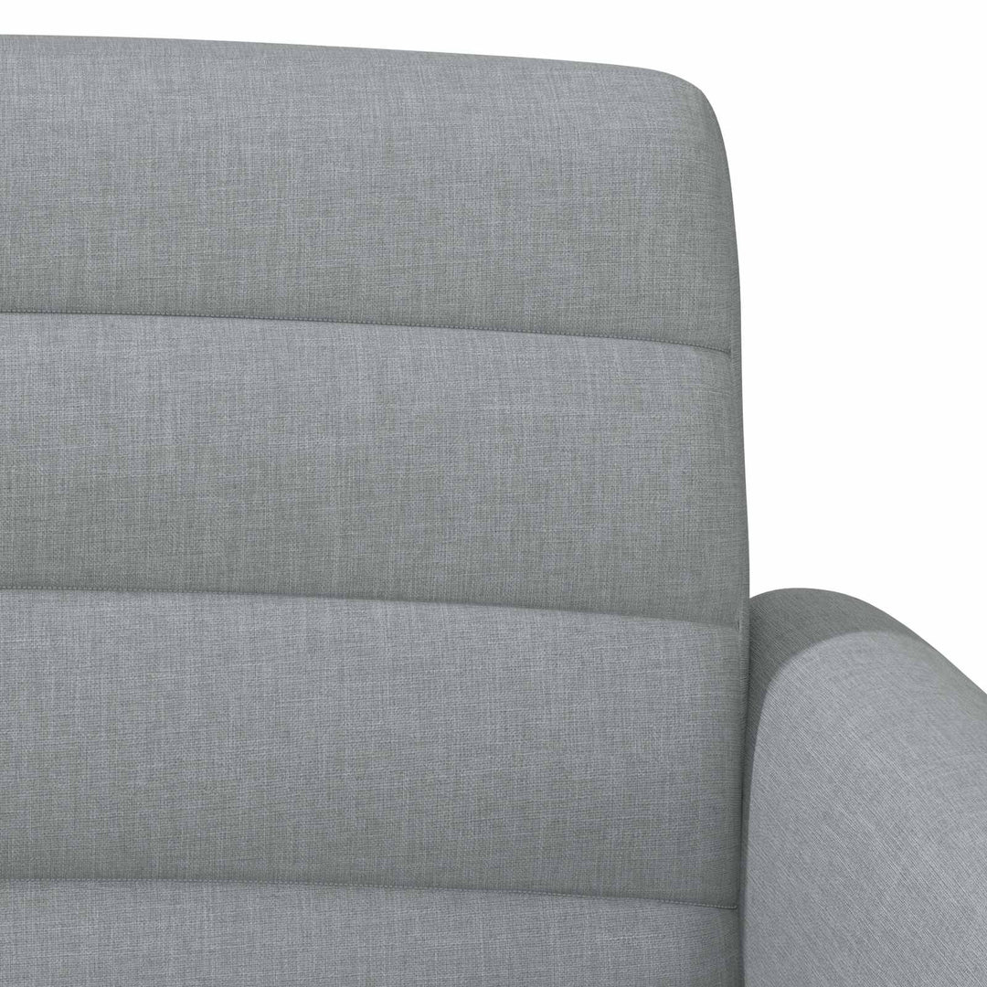 Lænestol med knap tufting Lysegrå 116 x 67 x 80 cm Stof