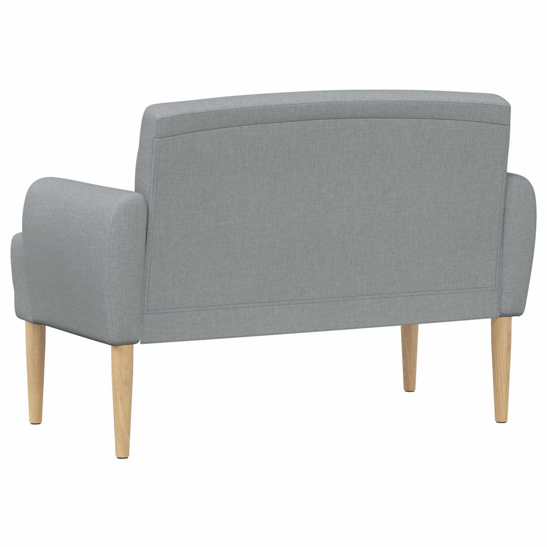 Lænestol med knap tufting Lysegrå 116 x 67 x 80 cm Stof