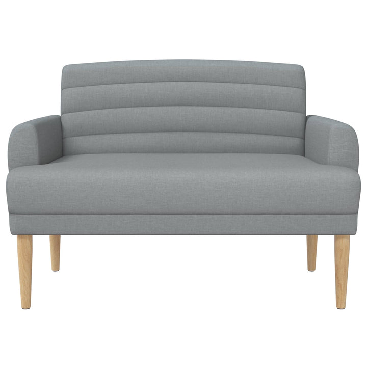 Lænestol med knap tufting Lysegrå 116 x 67 x 80 cm Stof
