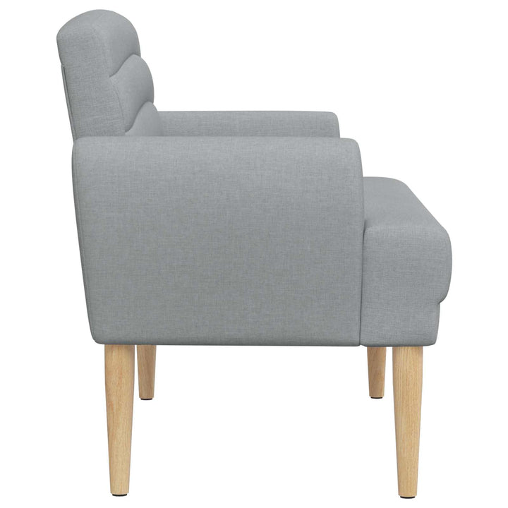 Lænestol med knap tufting Lysegrå 116 x 67 x 80 cm Stof