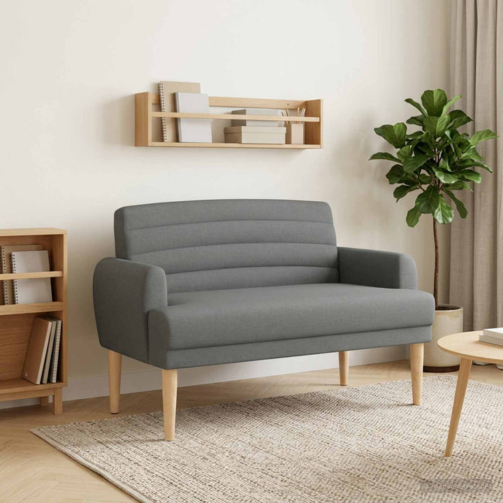 Lænestol med knap tufting Mørkegrå 116 x 67 x 80 cm Stof