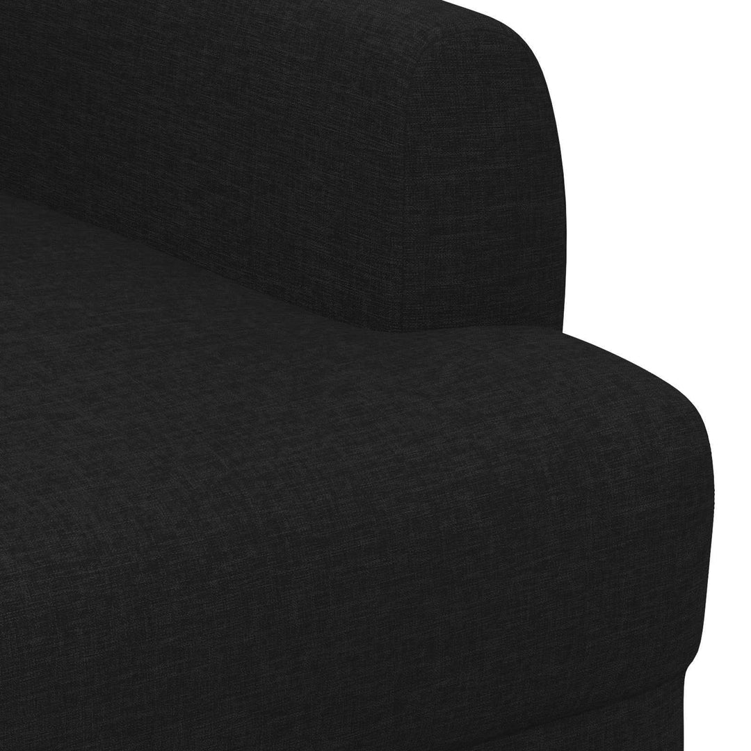 Lænestol med knap tufting Sort 116 x 67 x 80 cm Stof