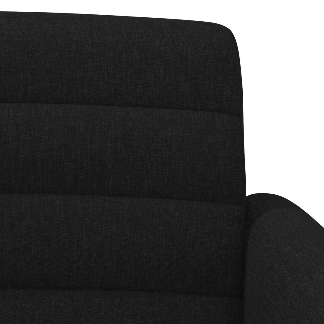 Lænestol med knap tufting Sort 116 x 67 x 80 cm Stof