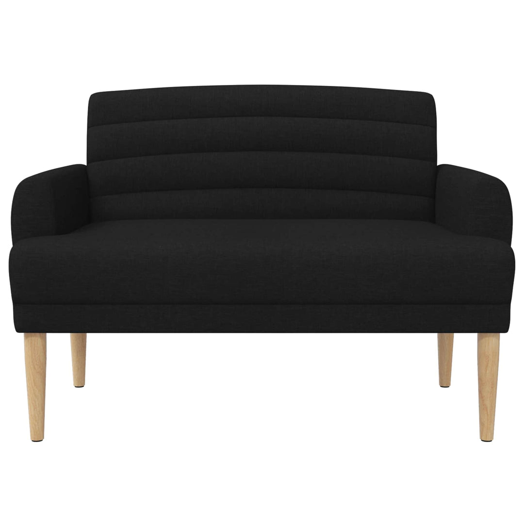 Lænestol med knap tufting Sort 116 x 67 x 80 cm Stof