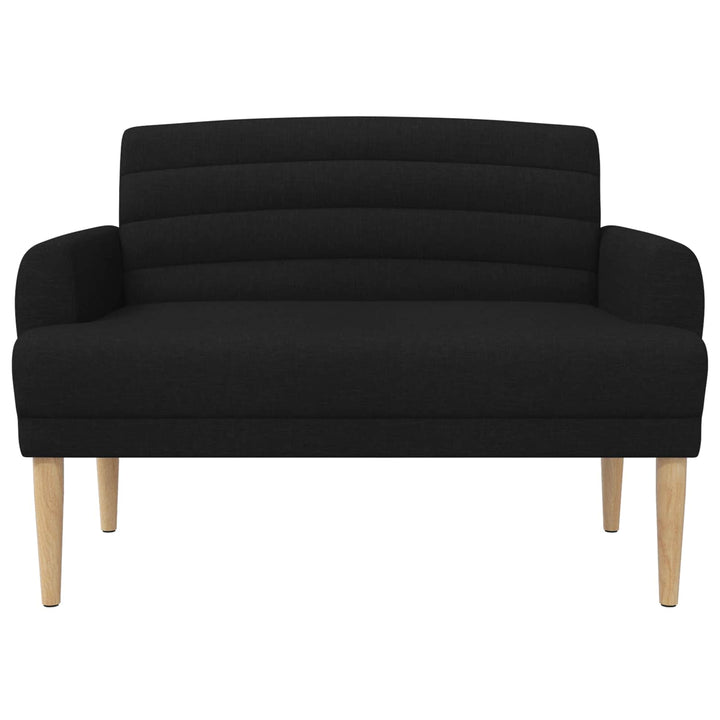Lænestol med knap tufting Sort 116 x 67 x 80 cm Stof