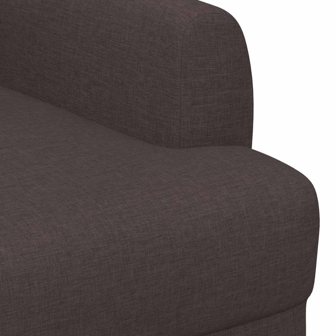 Lænestol med knap tufting Mørk Brun 116 x 67 x 80 cm Stof