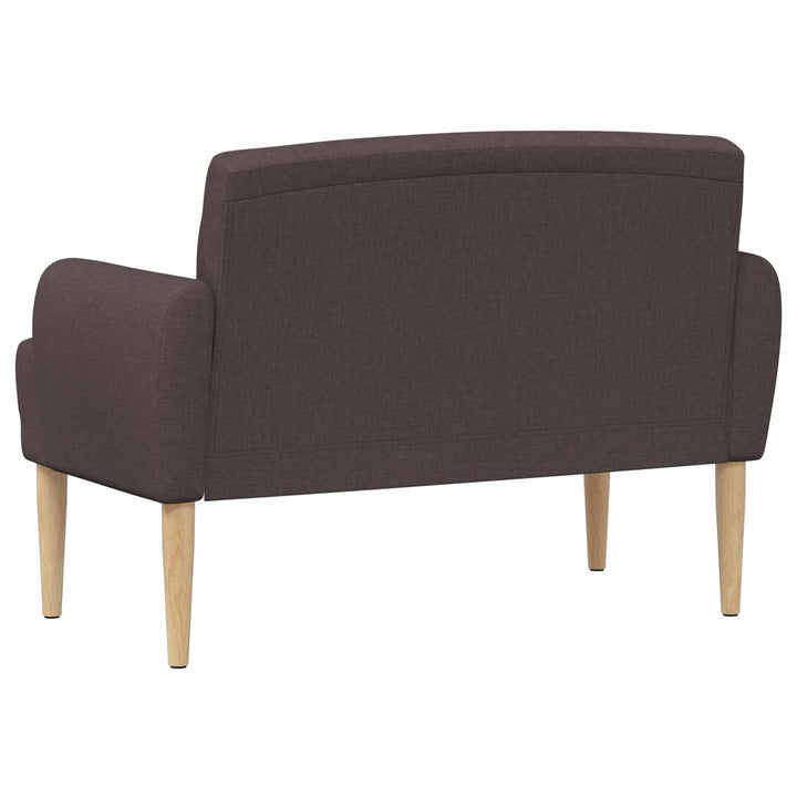 Lænestol med knap tufting Mørk Brun 116 x 67 x 80 cm Stof