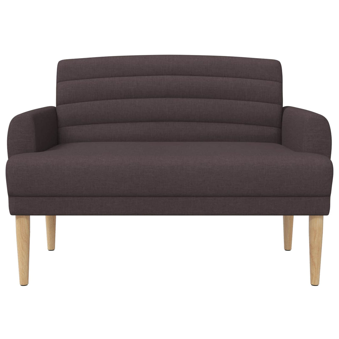 Lænestol med knap tufting Mørk Brun 116 x 67 x 80 cm Stof