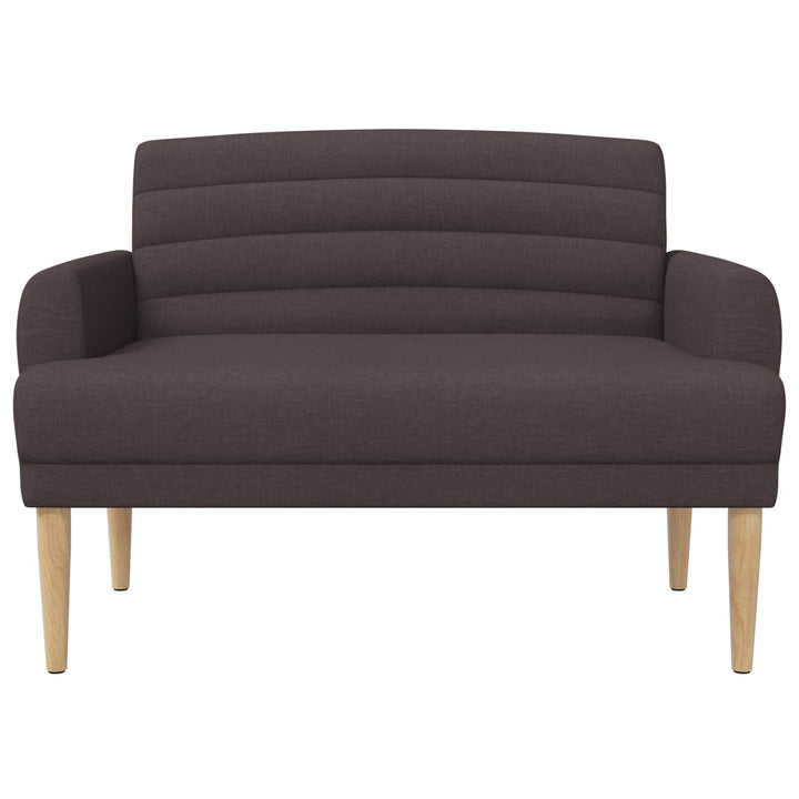 Lænestol med knap tufting Mørk Brun 116 x 67 x 80 cm Stof