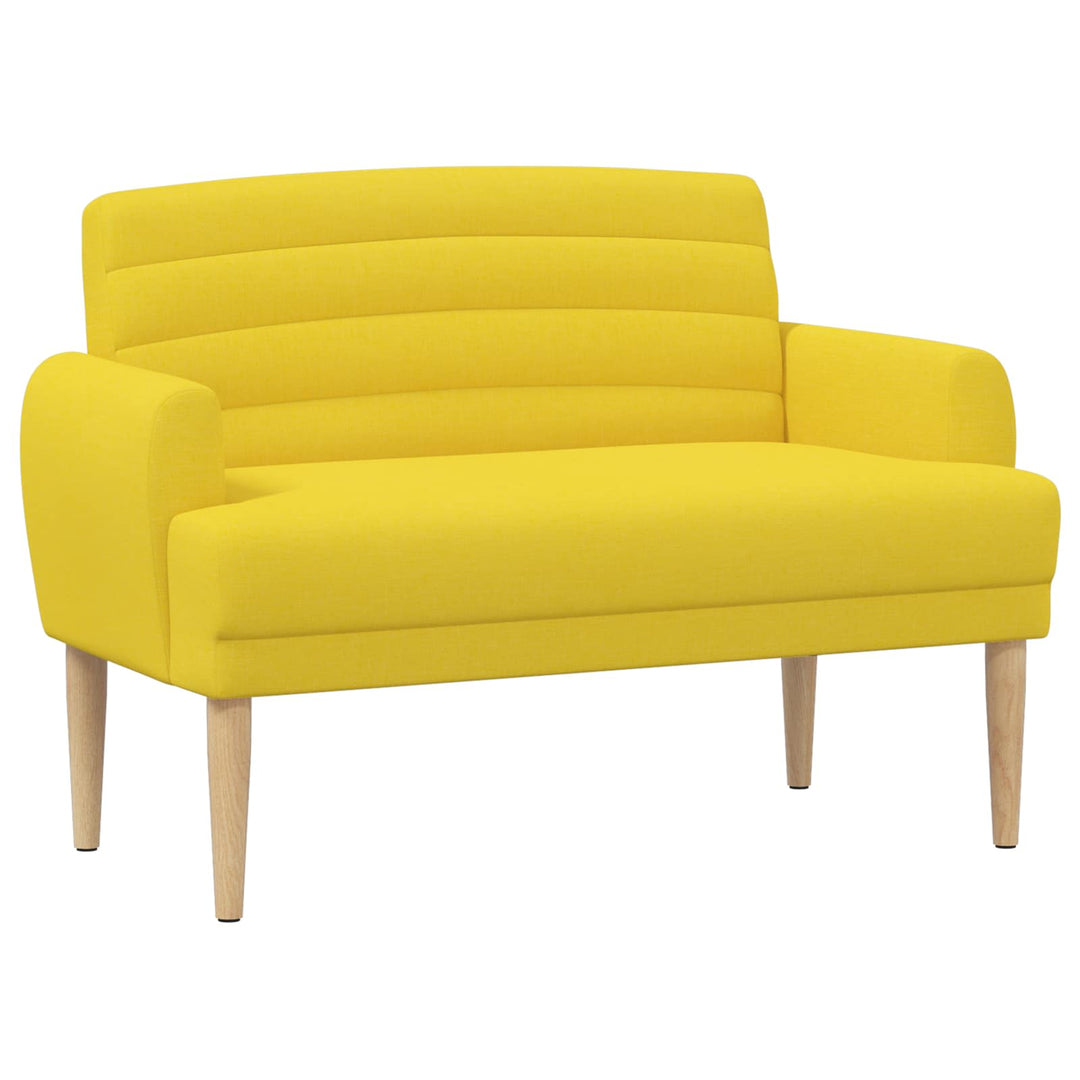 Lænestol med knap tufting Lys Gul 116 x 67 x 80 cm Stof
