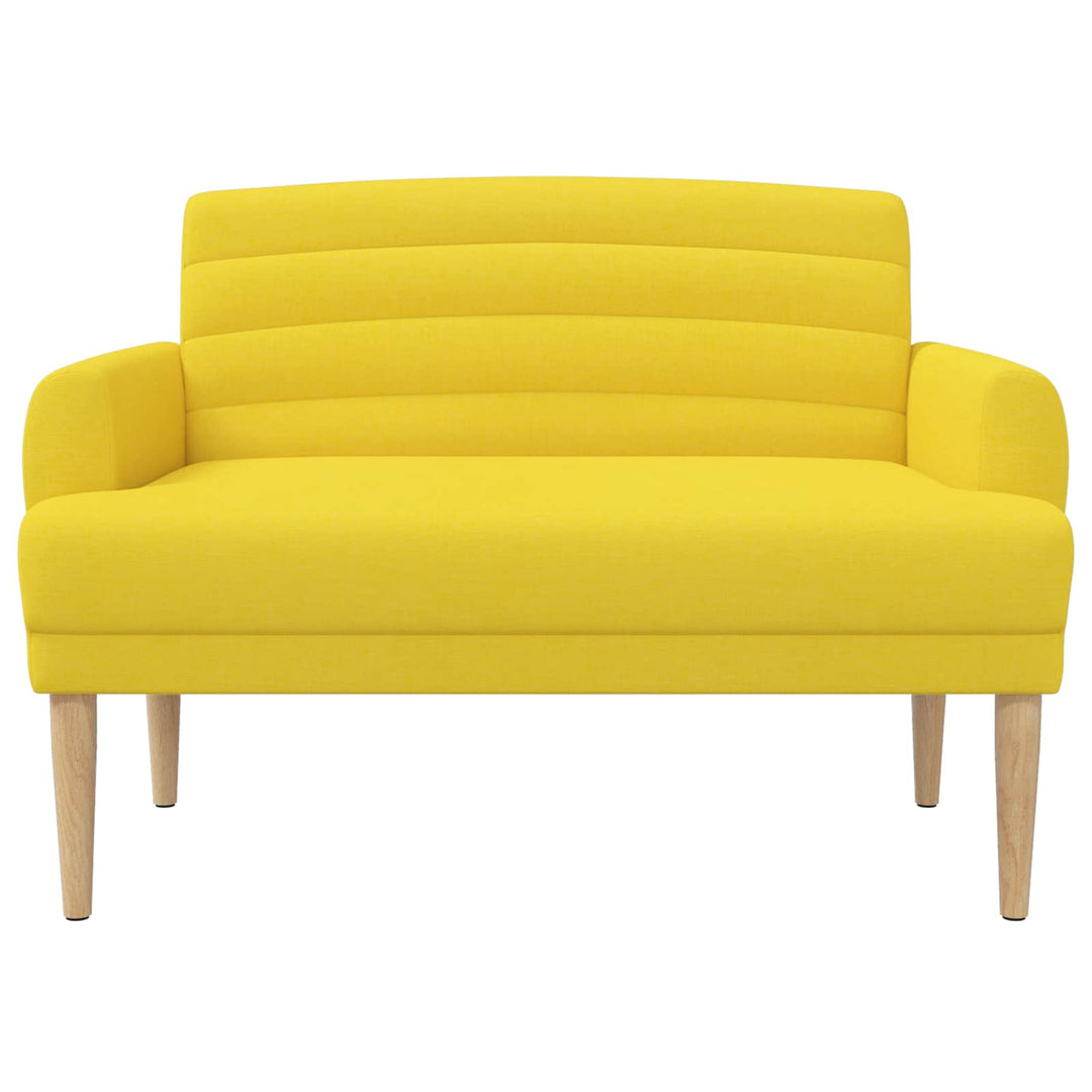 Lænestol med knap tufting Lys Gul 116 x 67 x 80 cm Stof