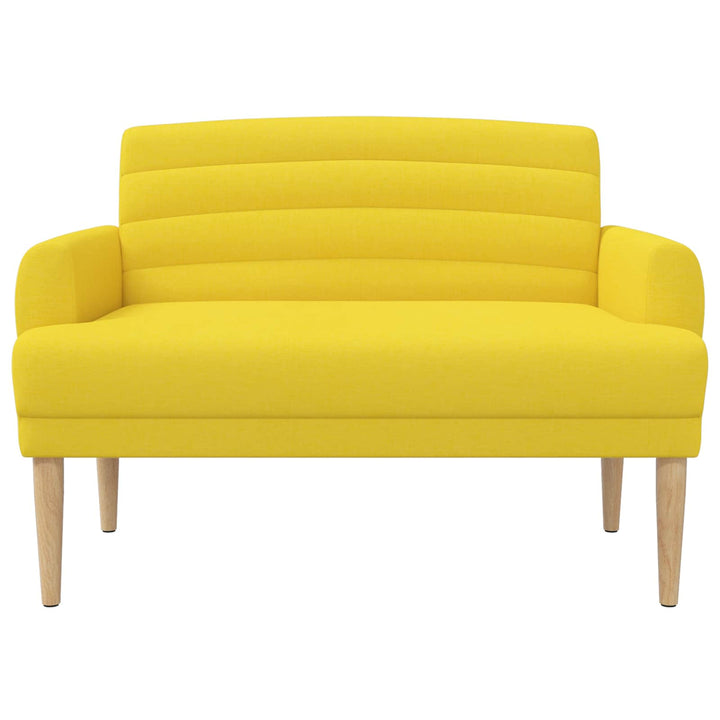 Lænestol med knap tufting Lys Gul 116 x 67 x 80 cm Stof