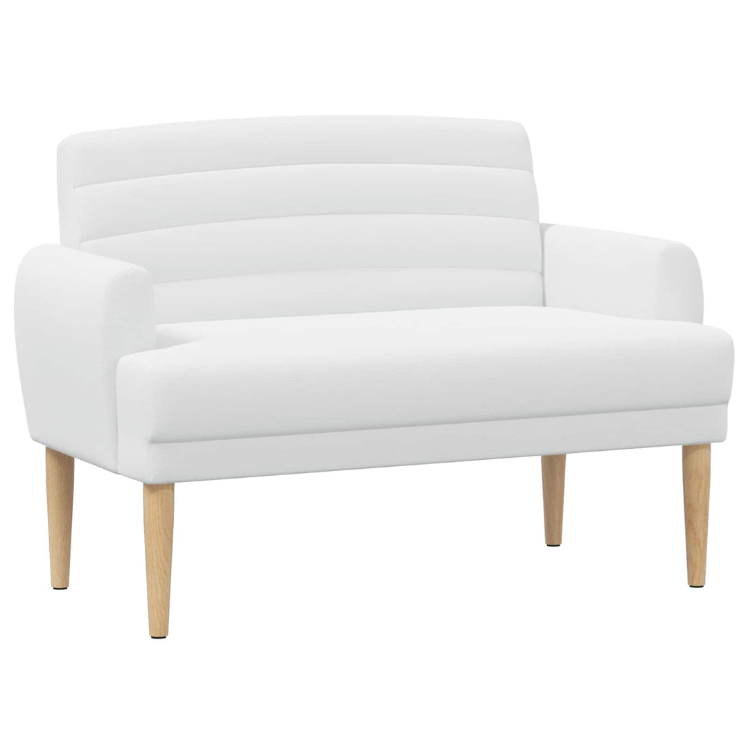 Lænestol med knap tufting Hvid 116 x 67 x 80 cm Stof