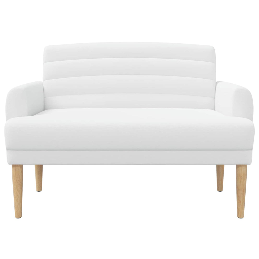 Lænestol med knap tufting Hvid 116 x 67 x 80 cm Stof