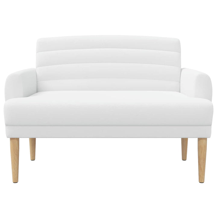 Lænestol med knap tufting Hvid 116 x 67 x 80 cm Stof