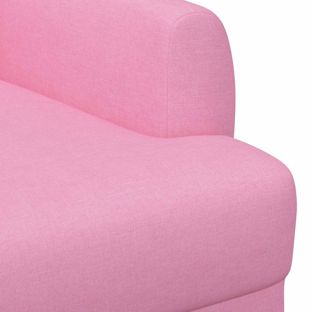Lænestol med knap tufting Lyserød 116 x 67 x 80 cm Stof