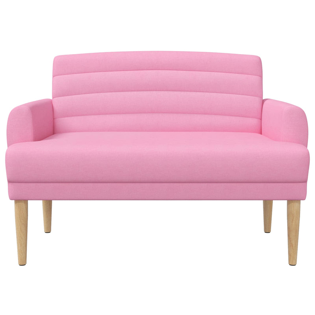 Lænestol med knap tufting Lyserød 116 x 67 x 80 cm Stof