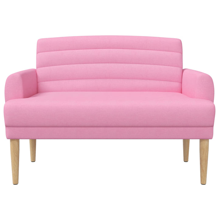 Lænestol med knap tufting Lyserød 116 x 67 x 80 cm Stof