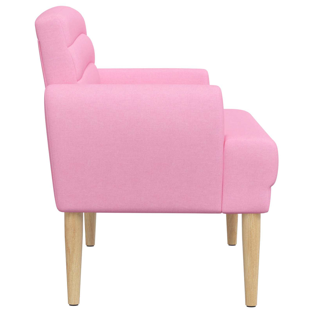 Lænestol med knap tufting Lyserød 116 x 67 x 80 cm Stof