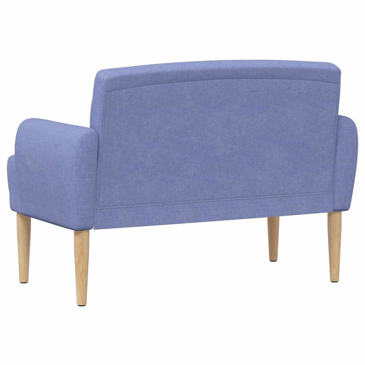 Lænestol med knap tufting Jeans blå 116 x 67 x 80 cm Stof