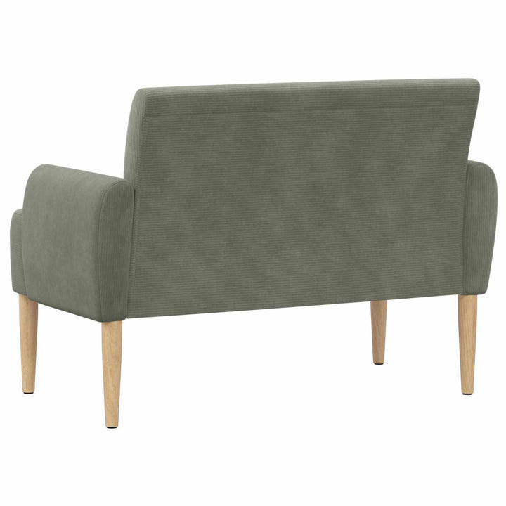 Lænestol med knap tufting Lysegrå 116 x 67 x 81 cm Velourstof