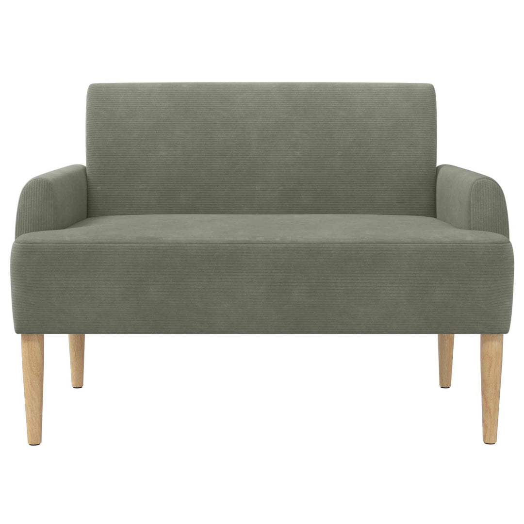 Lænestol med knap tufting Lysegrå 116 x 67 x 81 cm Velourstof