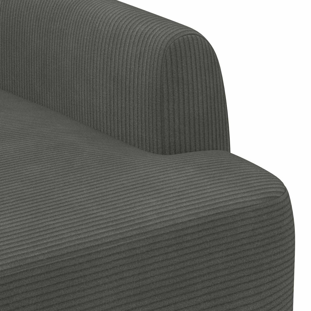Lænestol med knap tufting Mørkegrå 116 x 67 x 81 cm Velourstof