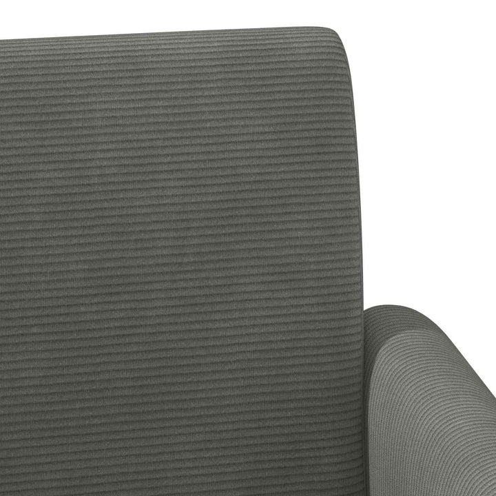 Lænestol med knap tufting Mørkegrå 116 x 67 x 81 cm Velourstof