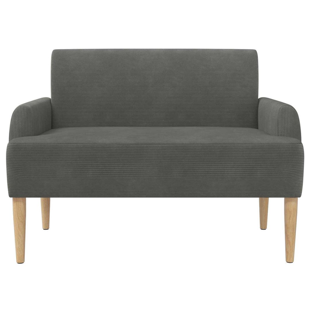 Lænestol med knap tufting Mørkegrå 116 x 67 x 81 cm Velourstof