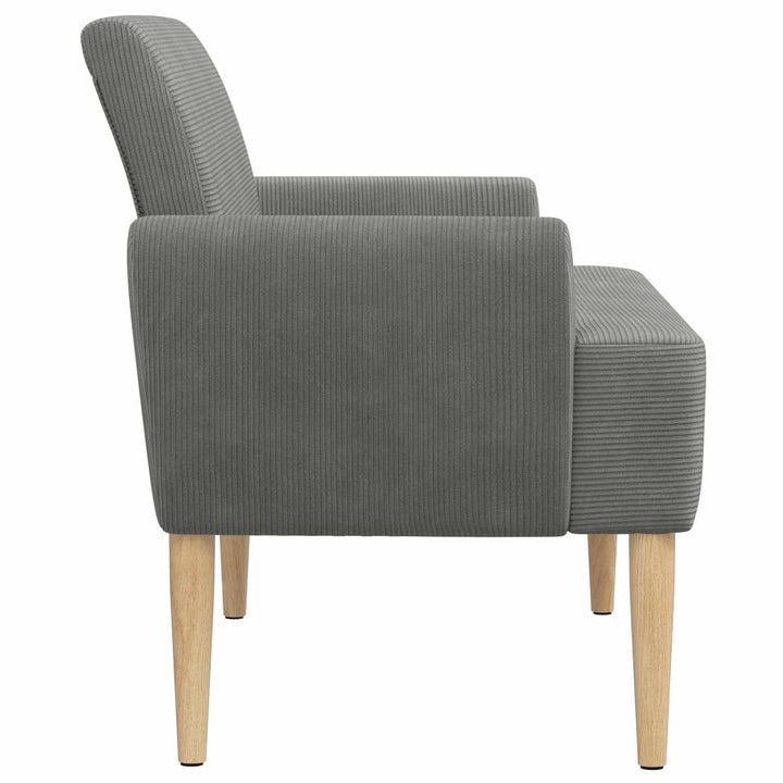 Lænestol med knap tufting Mørkegrå 116 x 67 x 81 cm Velourstof