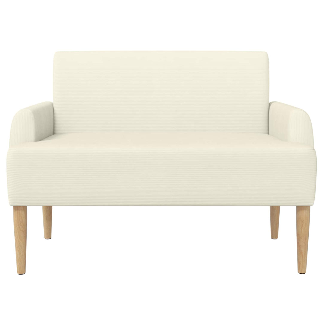 Lænestol med knap tufting Cremefarvet 116 x 67 x 81 cm