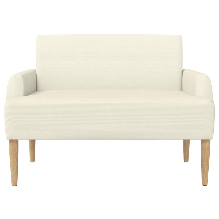 Lænestol med knap tufting Cremefarvet 116 x 67 x 81 cm