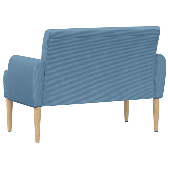 Lænestol med knap tufting Blå 116 x 67 x 81 cm Velourstof