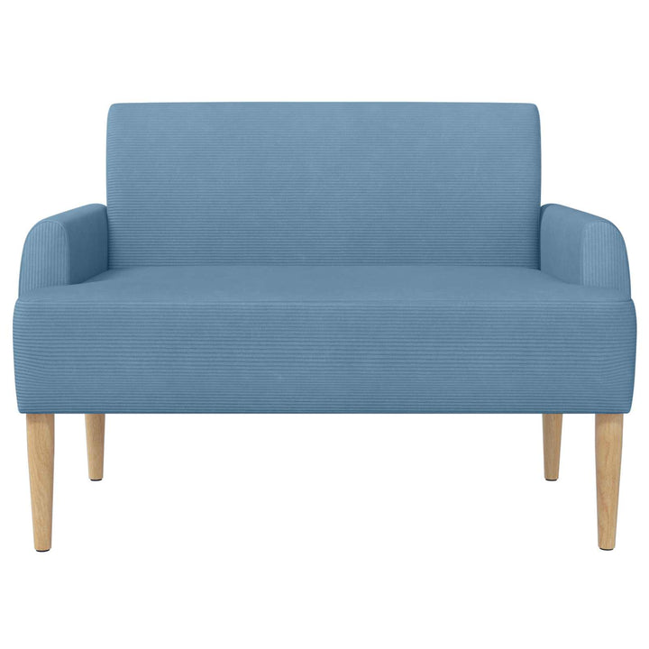 Lænestol med knap tufting Blå 116 x 67 x 81 cm Velourstof