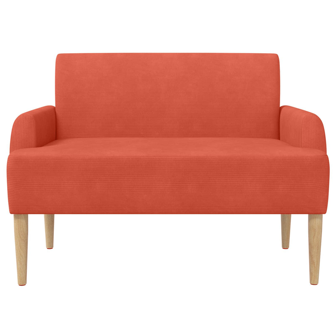 Lænestol med knap tufting Rød orange 116 x 67 x 81 cm