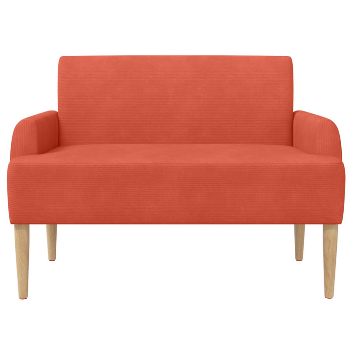 Lænestol med knap tufting Rød orange 116 x 67 x 81 cm