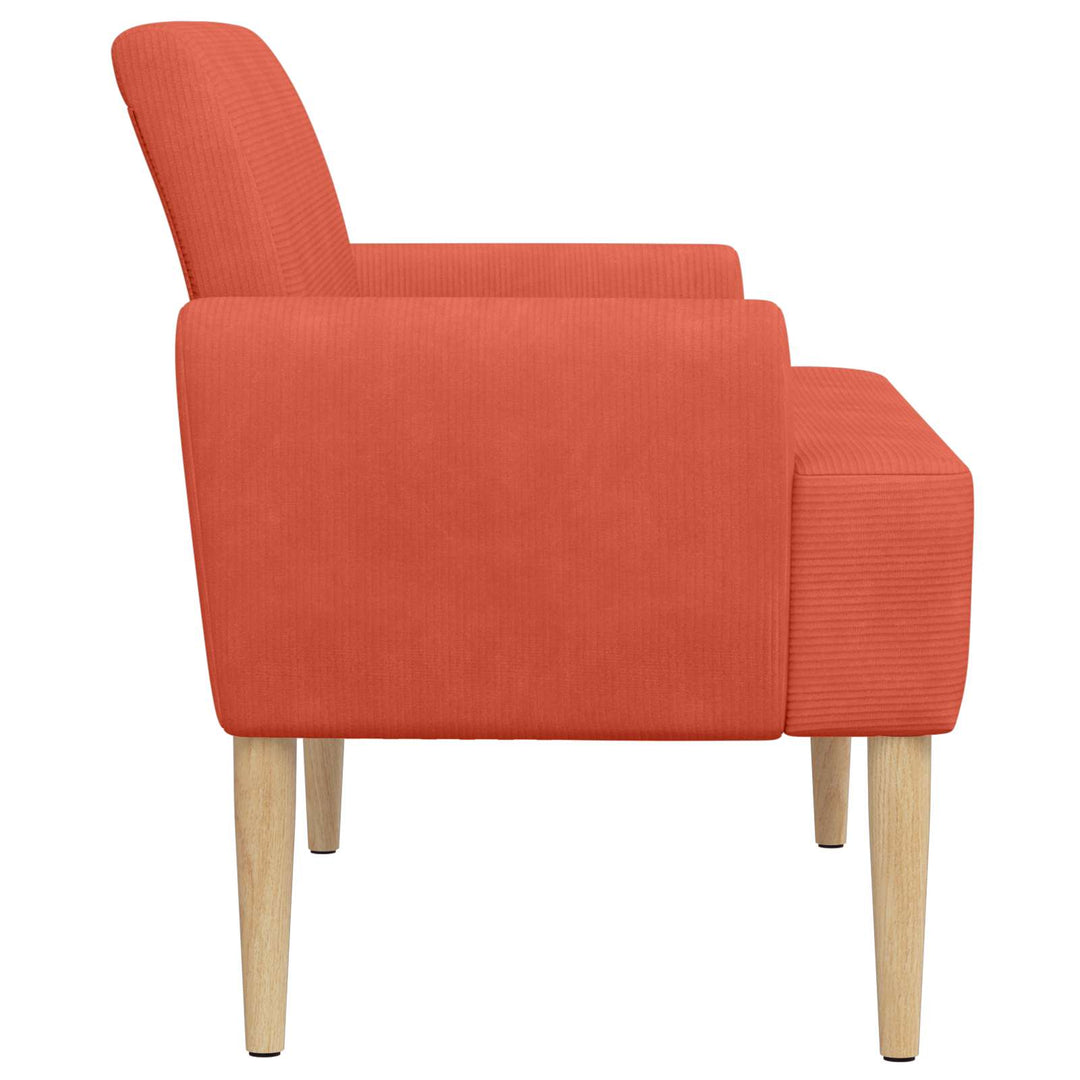 Lænestol med knap tufting Rød orange 116 x 67 x 81 cm