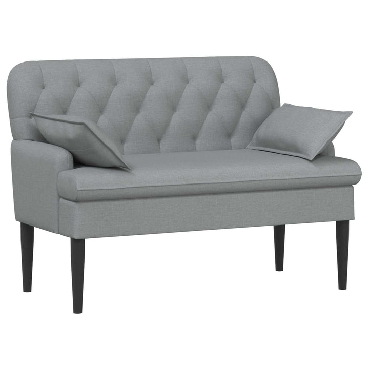 Lænestol med knap tufting Lysegrå 111 x 68 x 80 cm Stof