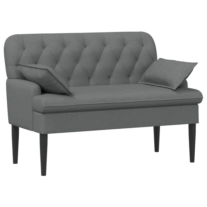 Lænestol med knap tufting Mørkegrå 111 x 68 x 80 cm Stof
