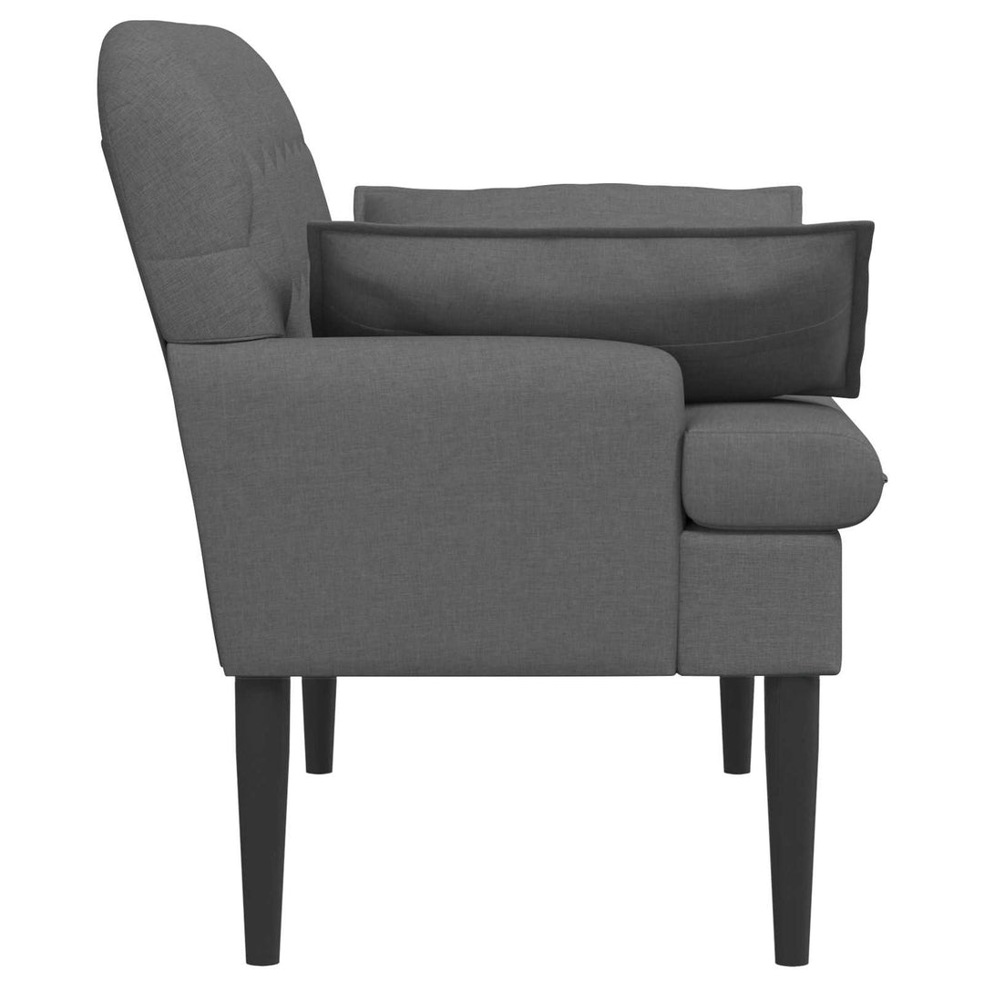 Lænestol med knap tufting Mørkegrå 111 x 68 x 80 cm Stof