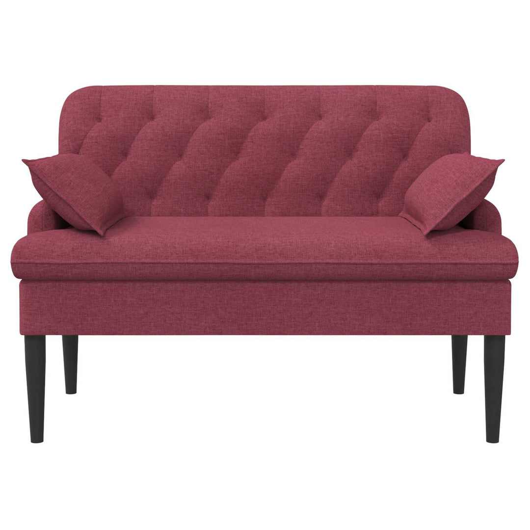 Lænestol med knap tufting Vinrød 111 x 68 x 80 cm Stof