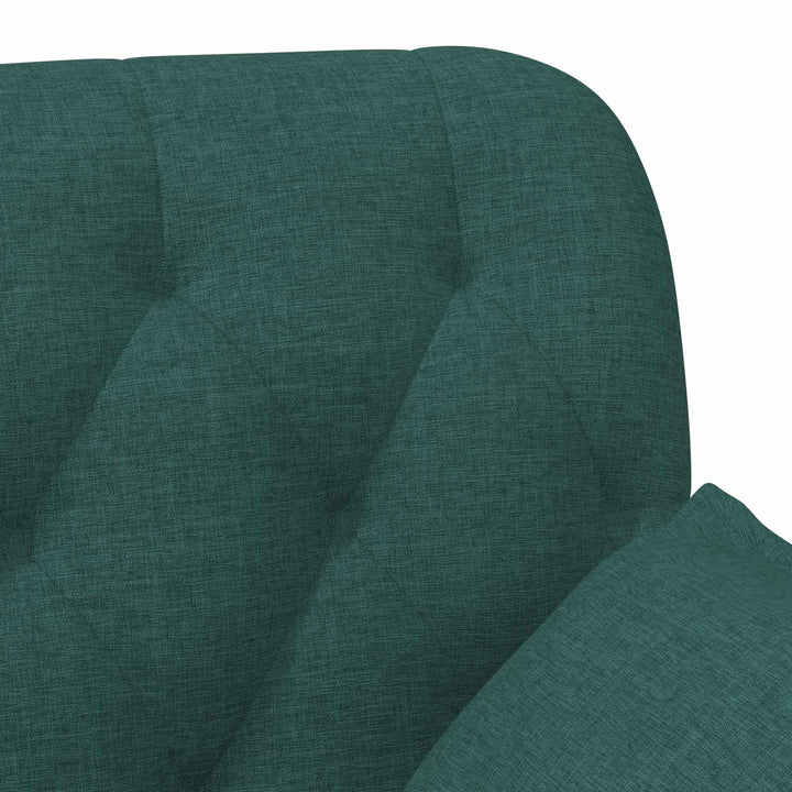 Lænestol med knap tufting Mørkegrøn 111 x 68 x 80 cm Stof