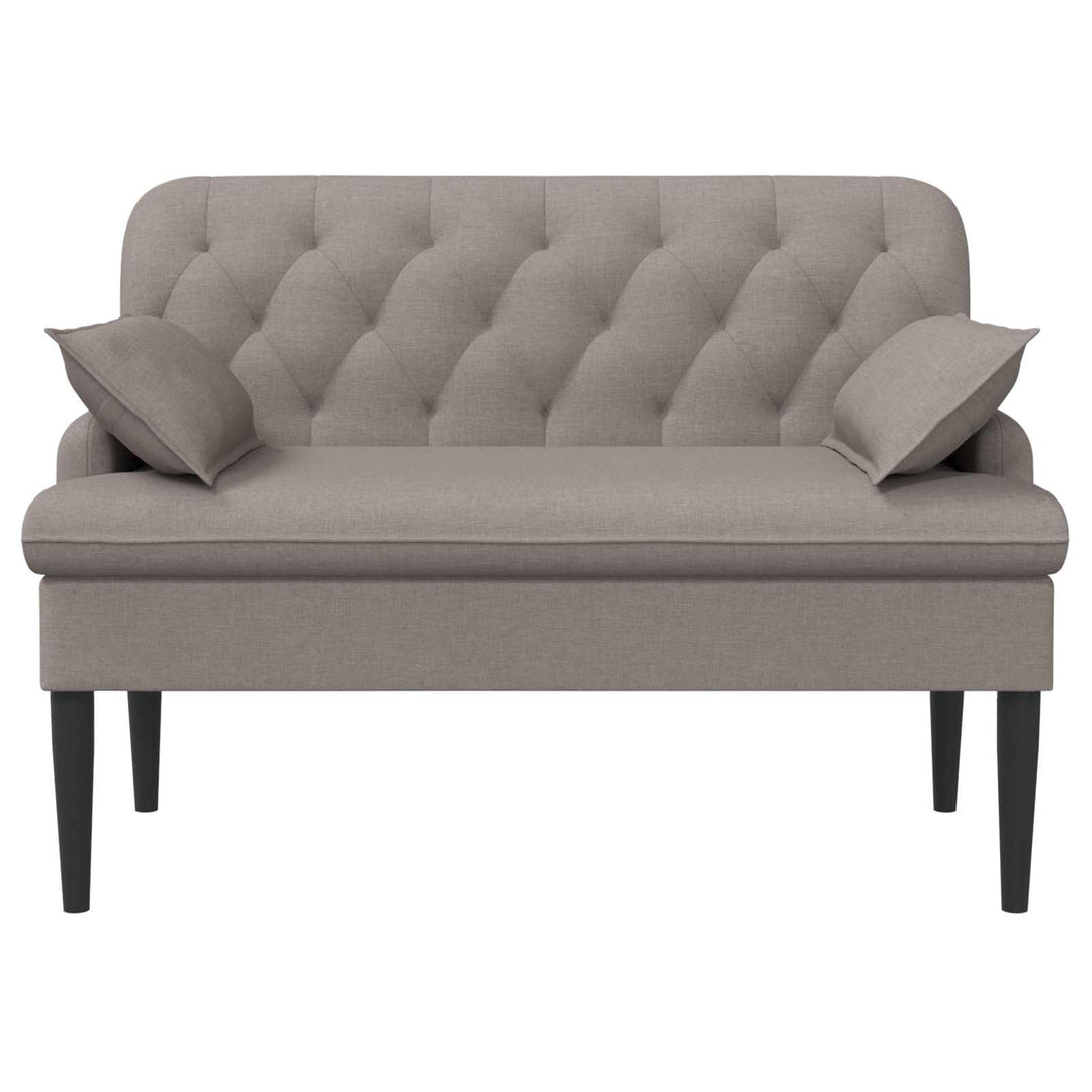 Lænestol med knap tufting Gråbrun 111 x 68 x 80 cm Stof