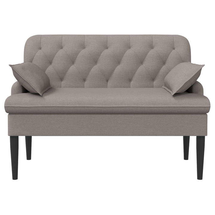 Lænestol med knap tufting Gråbrun 111 x 68 x 80 cm Stof