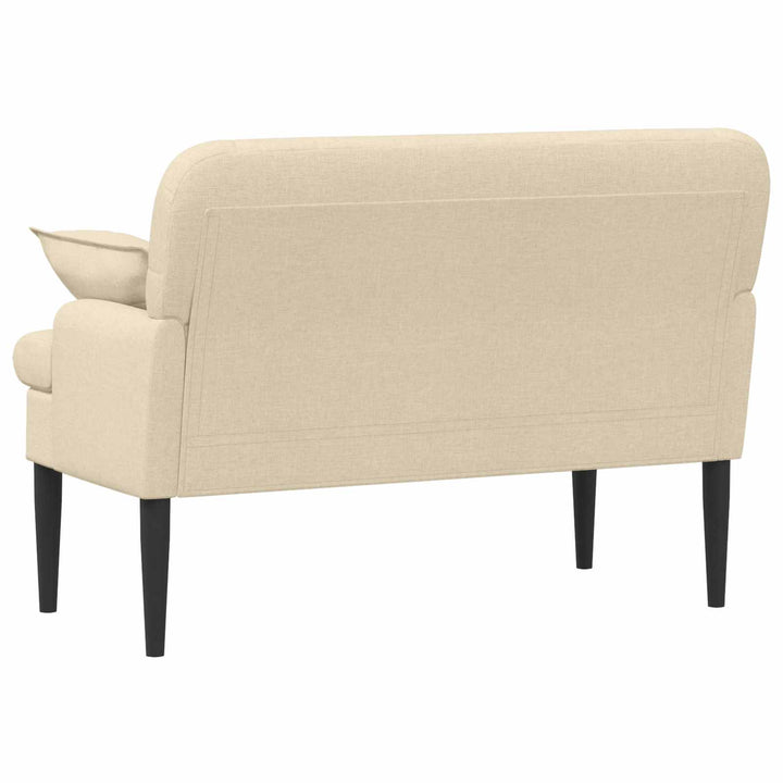 Lænestol med knap tufting Cremefarvet 111 x 68 x 80 cm Stof