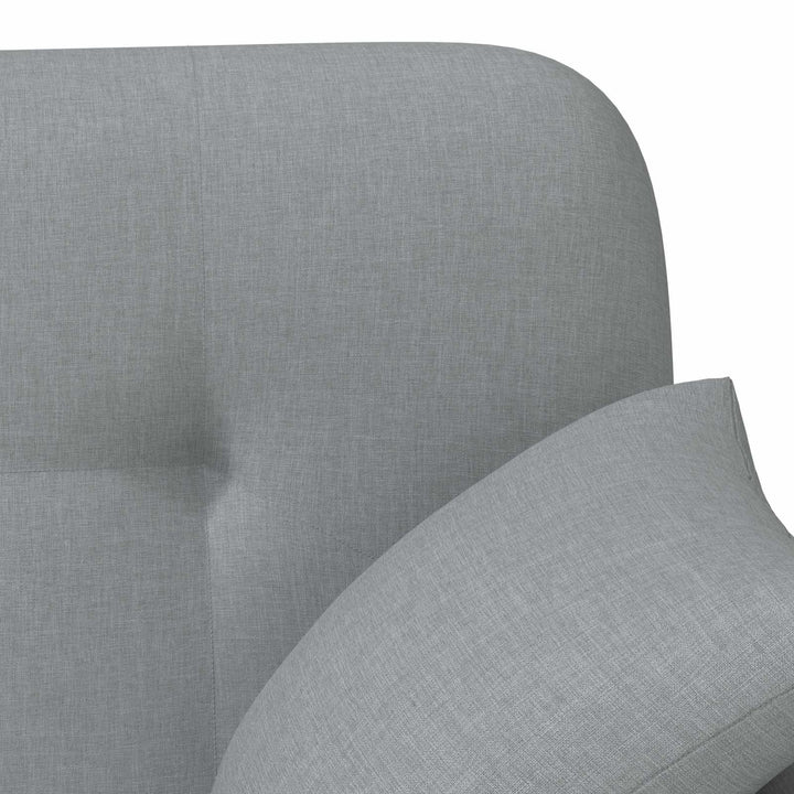 Lænestol med knap tufting Lysegrå 120 x 65 x 79 cm Stof