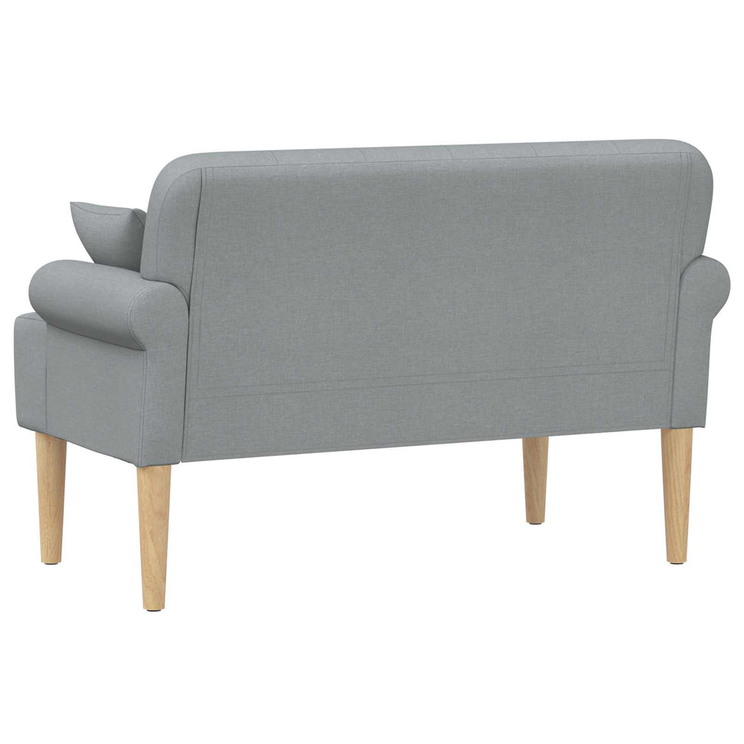 Lænestol med knap tufting Lysegrå 120 x 65 x 79 cm Stof