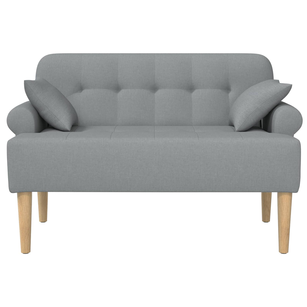 Lænestol med knap tufting Lysegrå 120 x 65 x 79 cm Stof